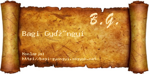 Bagi Gyöngyi névjegykártya