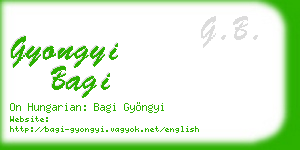 gyongyi bagi business card